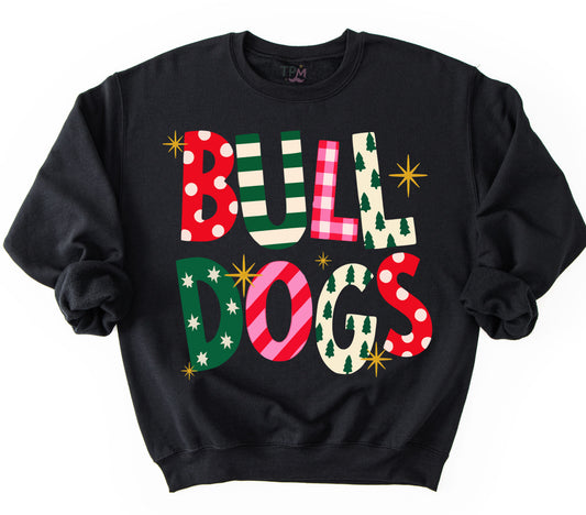 Bulldogs Christmas Sweatshirt/ Youth and Adult Sizes