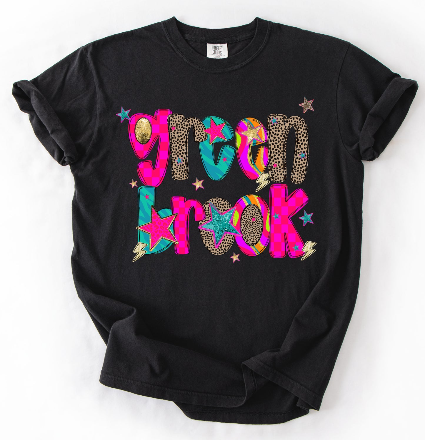 Comfort Colors Greenbrook Chargers Cosmic Fun Shirt / Mississippi School Shirt/ Youth and Adult Sizes