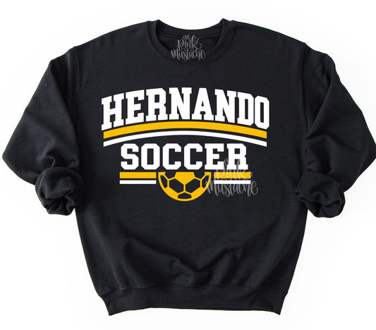 Gildan or Bella Canvas Hernando Soccer Sweatshirt/ Youth and Adult Sizes