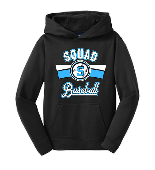 Squad Baseball Hoodie/ Youth and Adult Sizes - Black
