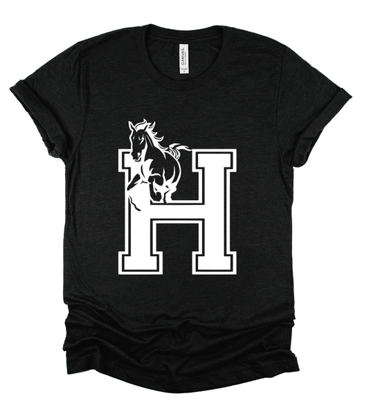 Bella Canvas Houston Mustangs Shirt/ Youth and Adult Sizing