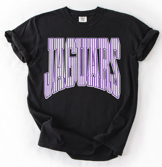 Black Comfort Colors DC Jaguars Seersucker Tee / Desoto Central Schools / Mississippi School Shirt /Youth and Adult Sizes - DC Jags/ Desoto Centrall