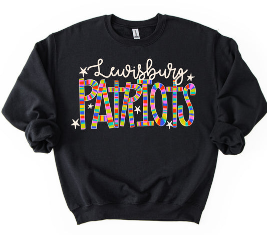 Gildan or Bella Canvas - Lewisburg Patriots Sweatshirt /Youth and Adult Sizes - Lewisburg