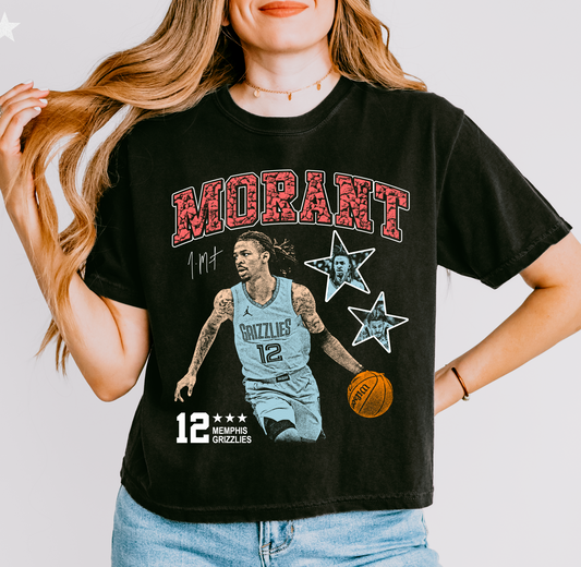 Cropped Ja Basketball Memphis Tee/ Adult Sizes /Grizzlies