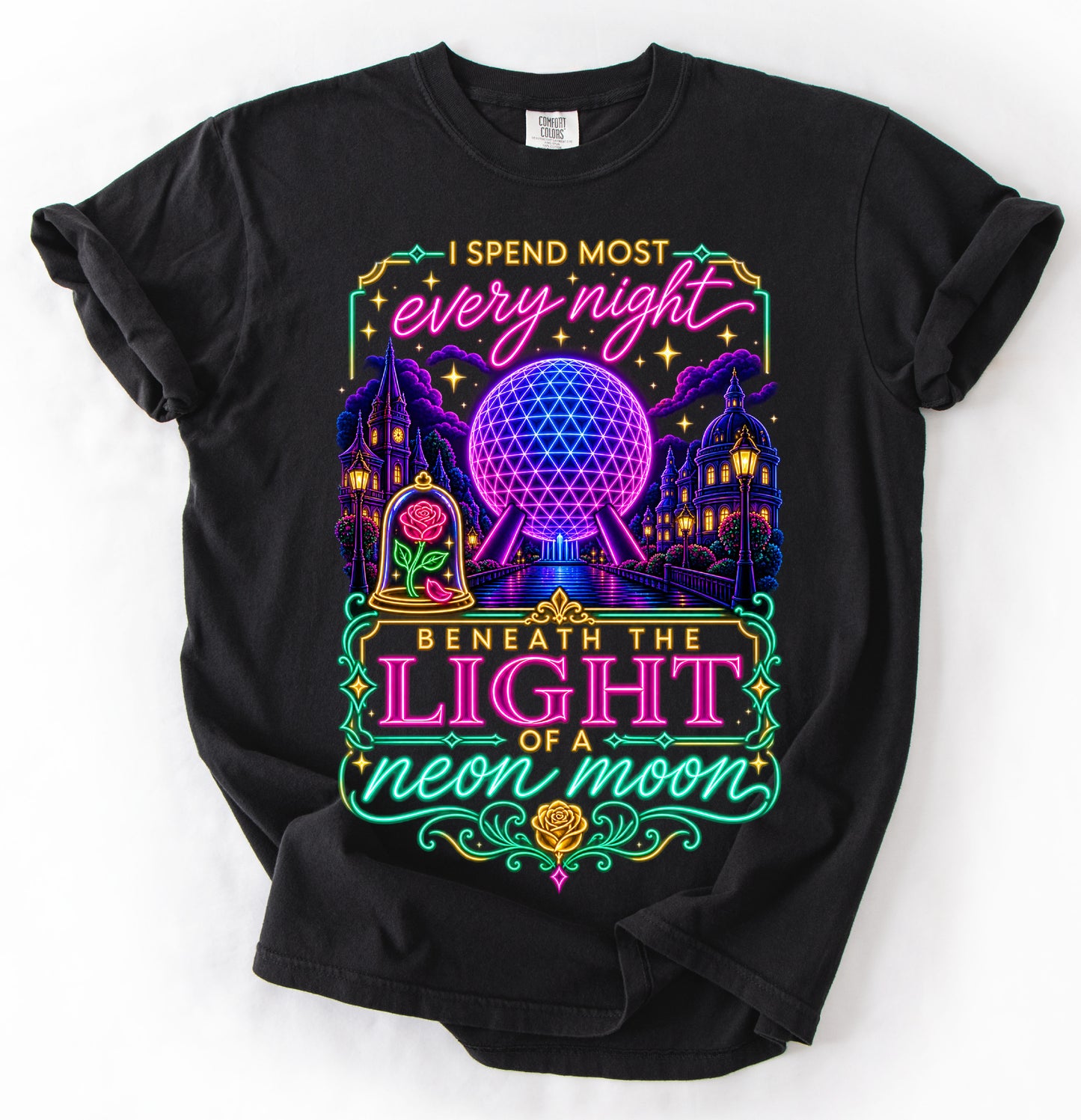 Comfort Colors Neon Moon Disney Vacay Shirt/ Rose Shirt/ Youth and Adult Sizes
