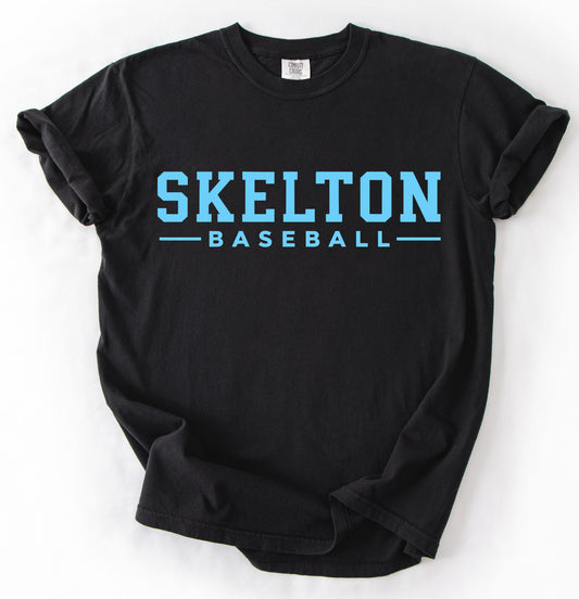 Comfort Colors Skelton Baseball Shirt/Youth and Adult Sizes