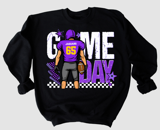 Custom Football Mom Game Day Sweatshirt/  Desoto Central Football Custom Number  /Type In Other School and Colors/Youth and Adult Sizes