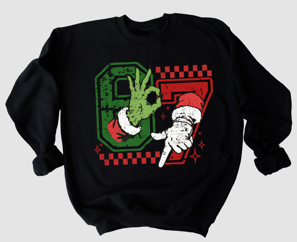6-7 Funny Christmas Sweatshirt/ Youth and Adult Sizes – Pink