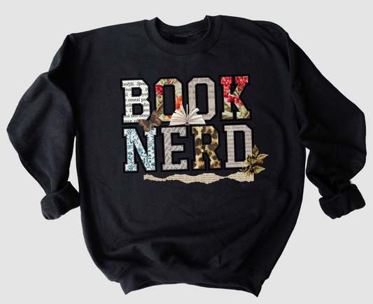 Bella Canvas, Comfort Colors or Gildan Book Nerd  Sweatshirt/ Booktok Sweatshirt/ Valentines Sweatshirts
