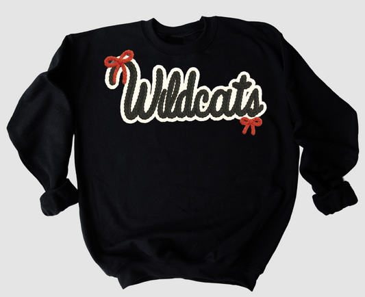 Wildcats Gildan, Bella, or Comfort Color Brand Faux Yarn Sweatshirt/ Adult and Youth Sizes