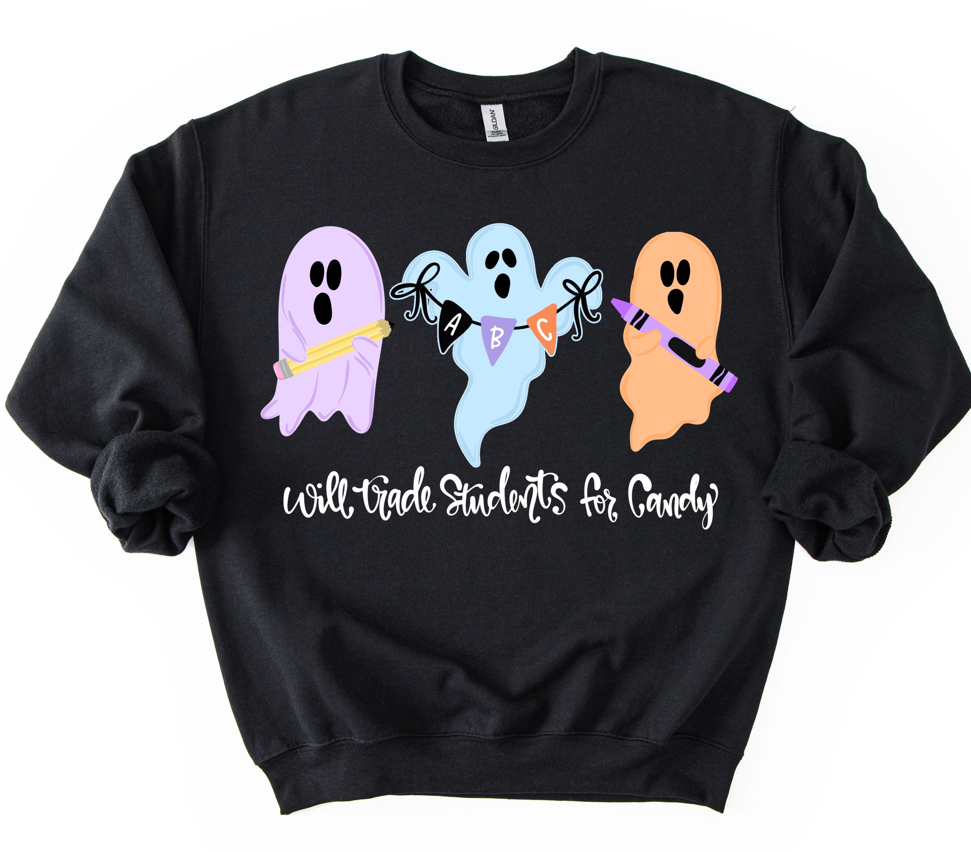 Will Trade Students For Candy Halloween Sweatshirt/ Teacher Sweatshirt ...
