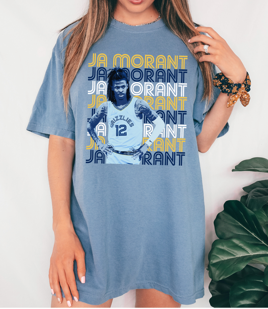 Ja Basketball Memphis Tee/ Youth, and Adult Sizes /Grizzlies