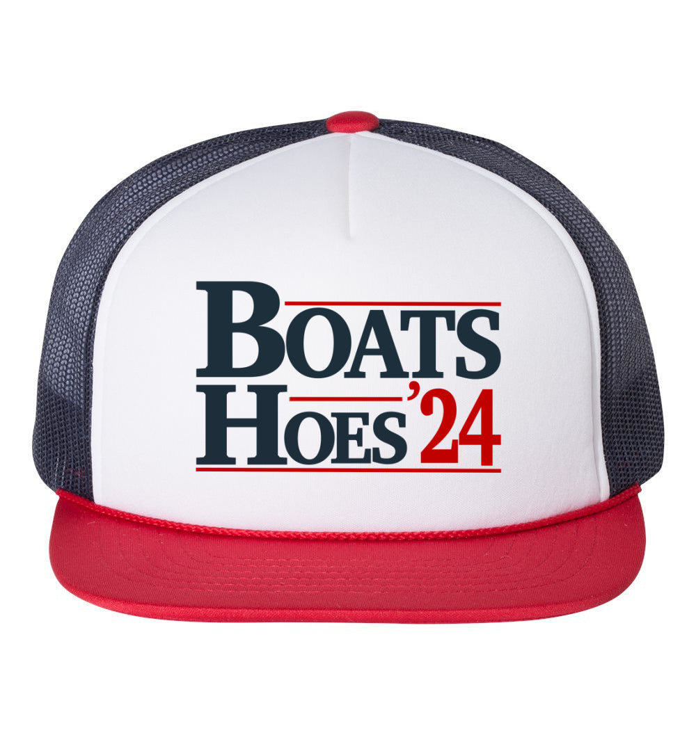 Boats Hoes 24 Funny Trucker Hat/ Mens Trucker Hats/ Funny Fathers Day Gift