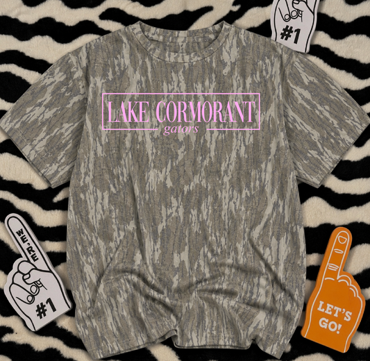 Lake Cormorant (Or Any Other School) Mossy Oak Camo Shirt/ Customized for ANY School or Team - Just Type In the Boxes- Adult Sizes