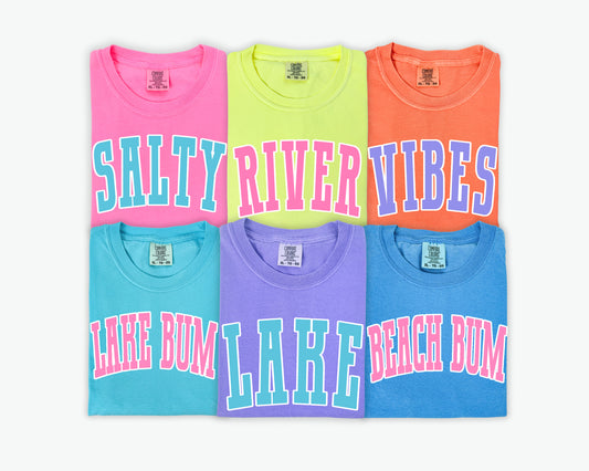 Comfort Colors Oversized Summer Shirts/ Multiple Options/ Lake/River/Beach