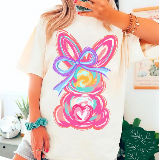 Easter Comfort Colors or Bella Bunny HeartTee/ Toddler, Youth, and Adult Sizes / Easter Shirt