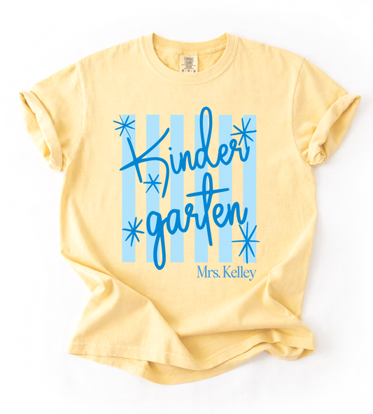 Custom Mrs/Miss/Ms -Personalized Teacher Shirt/ MULTIPLE COLOR OPTIONS/ Custom Comfort Colors or Bella Canvas - Mrs. Teacher Name Tee/ Teacher Gifts/ Teacher Team Shirts