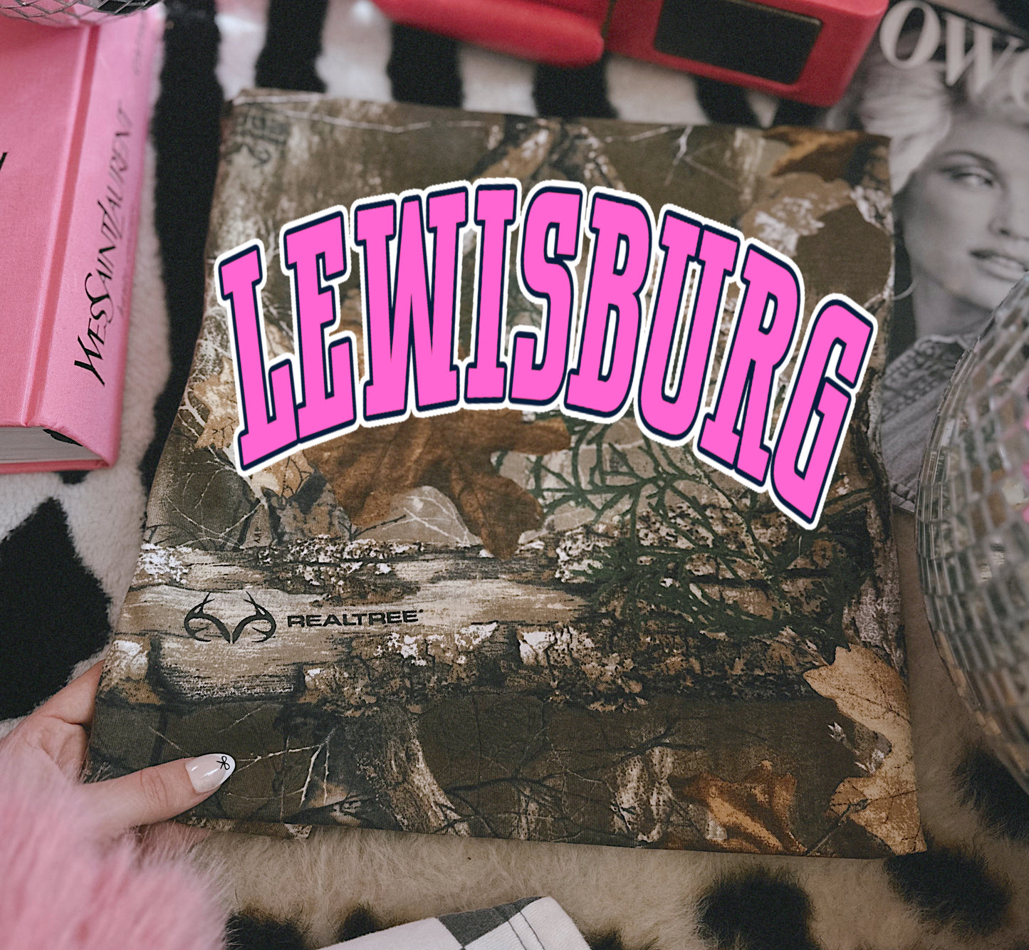 Camo Lewisburg Shirt/ PINK OUT - Youth and Adult Sizees