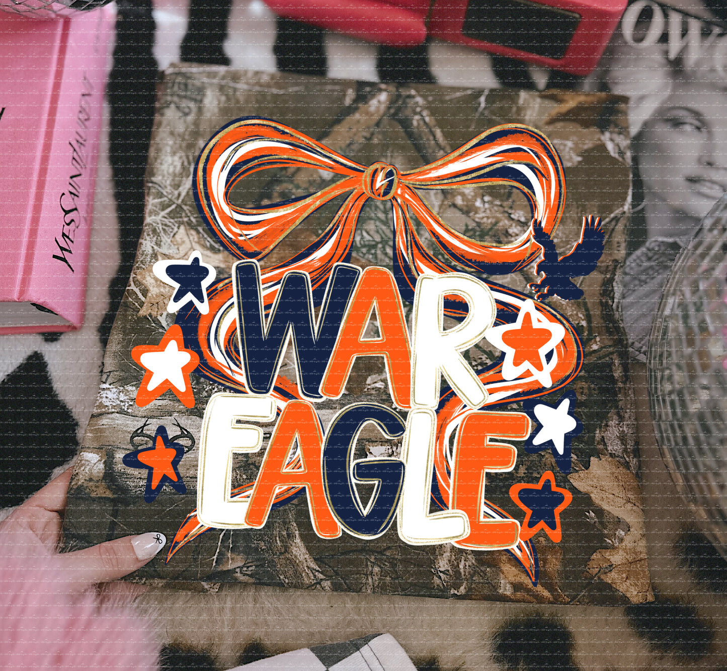 Camo War Eagle Tee - Not a Crop - Youth and Adult Sizes