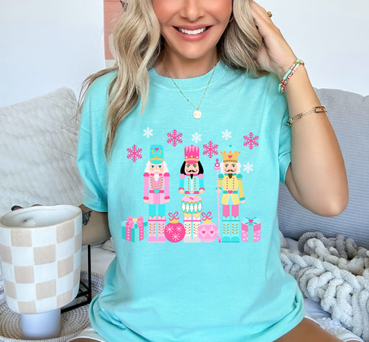 Bella or Comfort Colors Mint Pastel Nutcracker Tee/ Christmas Shirts