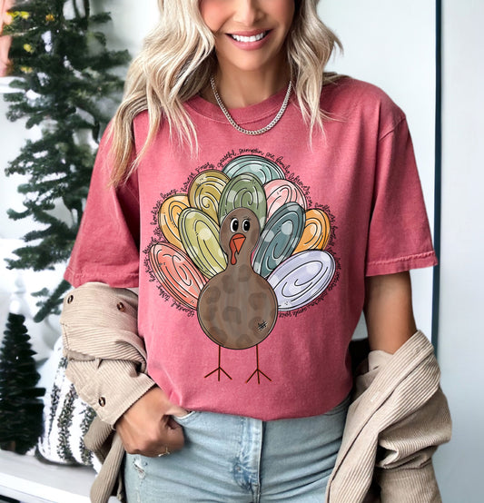 Comfort Colors or Bella / Turkey Thanksgiving Shirt / Youth and Adult Thanksgiving Tee