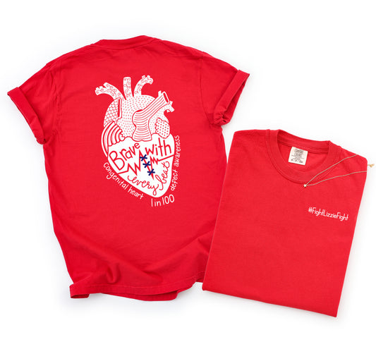 Gildan Softstyle or Comfort Colors Fight Lizzie Fight Shirt/ Front and Back Print