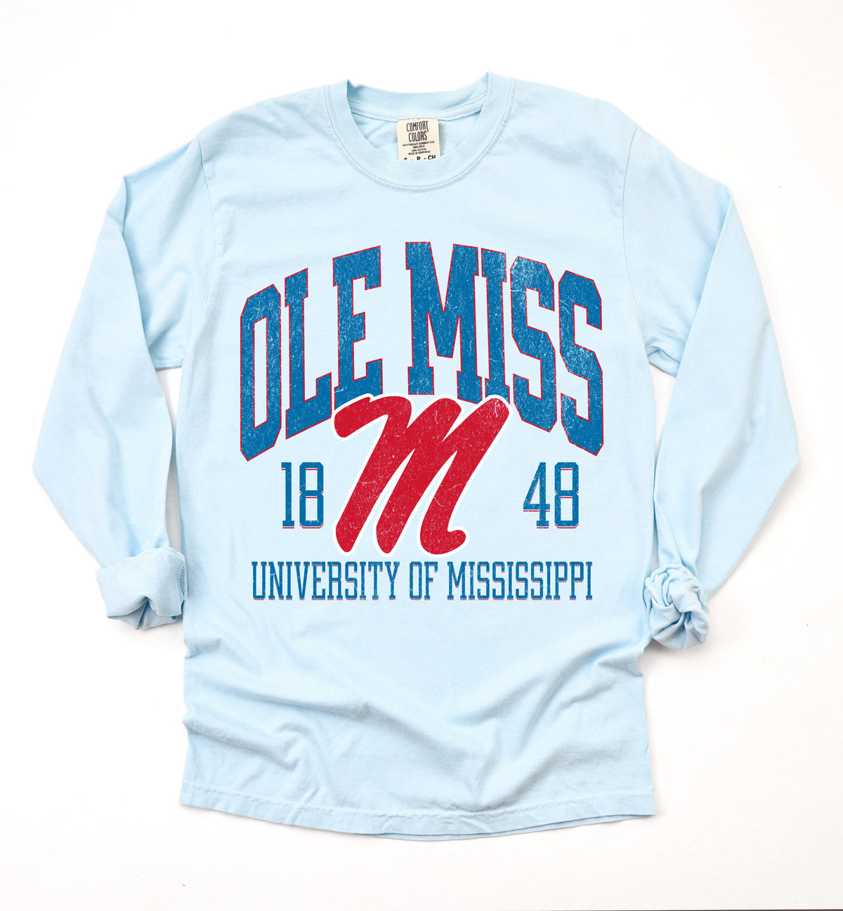 Long Sleeve Ole Miss Shirt- Comfort Colors /Adult Sizes