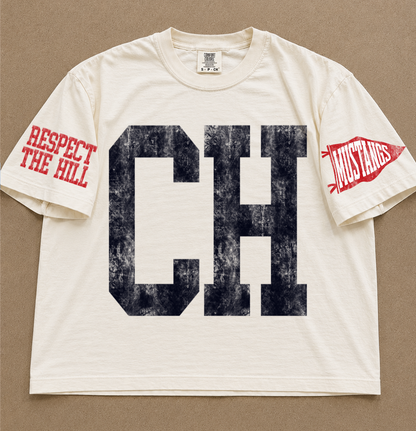 Custom Comfort Colors Number Center Hill Mustangs Spiritwear Shirts/Football /Baseball or Softball/ Custom Boxy Crops