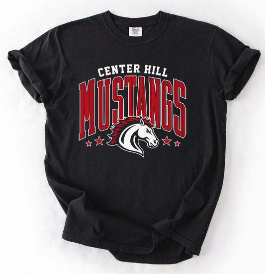 Comfort Colors or Gildan Softstyle Center Hill Mustangs Tee/ Youth and Adult Sizes /  Center Hill Mustangs