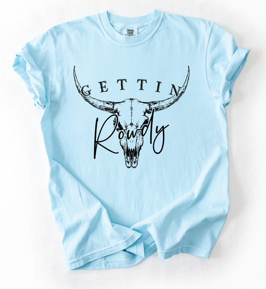 Comfort Colors Gettin' Rowdy Tee/ Country Music Shirt/ Youth and Adult Sizes