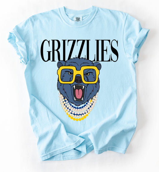 Comfort Colors or Gildan Softstyle Grizzlies Pearls Tee/ Grizzlies Mascot Shirt/ Youth and Adult Sizes