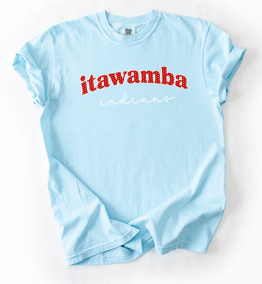 Comfort Colors or Gildan Softstyle Itawamba Indians Shirt/ Youth and Adult Sizes