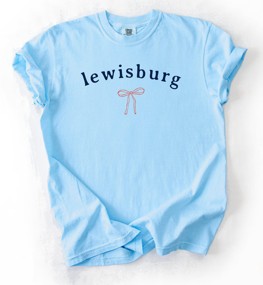 Gildan Softstyle or Comfort Colors - Lewisburg Patriots Bow Shirt /Youth and Adult Sizes - Lewisburg