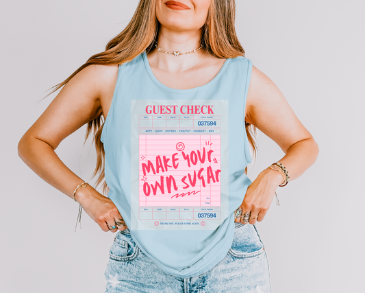 Comfort Colors - Make Your Own Sgar Guest Check Tank / Summer Tank Tops