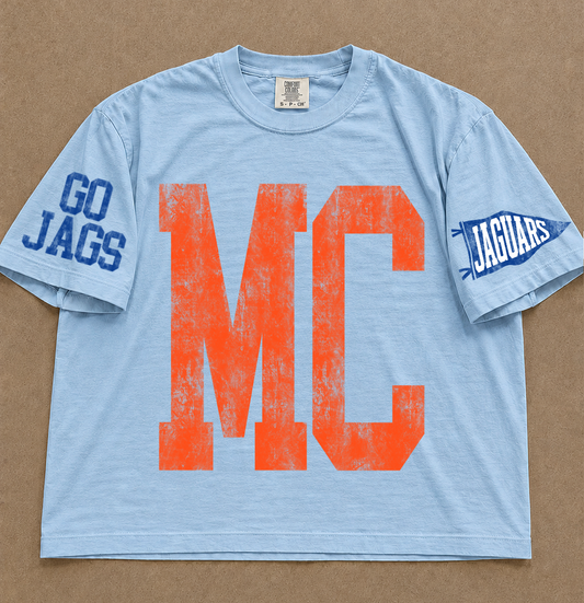 Madison Central Jags Shirt/Comfort Colors Boxy Crop/ Adult Sizes