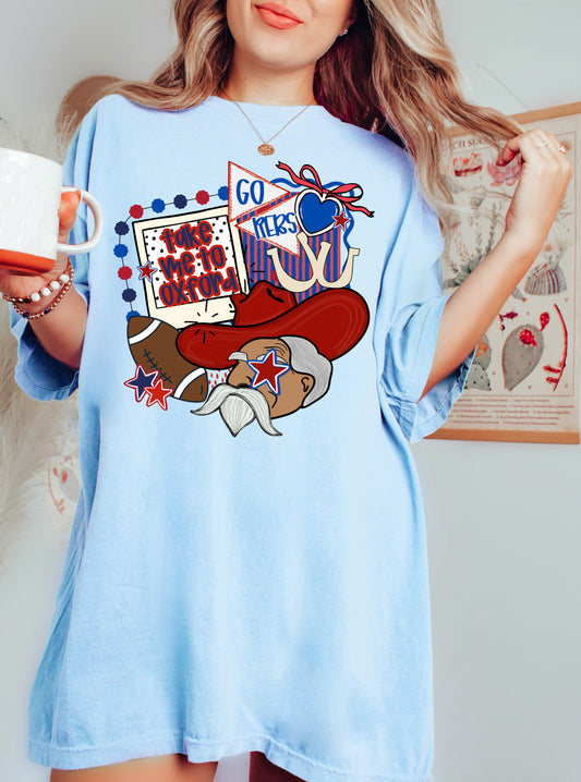 Bella or Comfort Colors Rebels Shirt/ Rebels Mascot /Youth and Adult Sizes