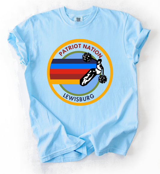 Hydrangea Comfort Colors - Lewisburg Patriot Nation Shirt /Youth and Adult Sizes