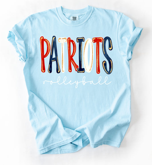 Comfort Colors or Bella Canvas Patriots Volleyball Tee/ Super Cute Tees - Unisex Sized/Volleyball Life