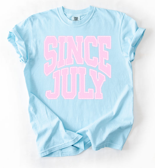 Comfort Colors Since July Polka Dot Shirt