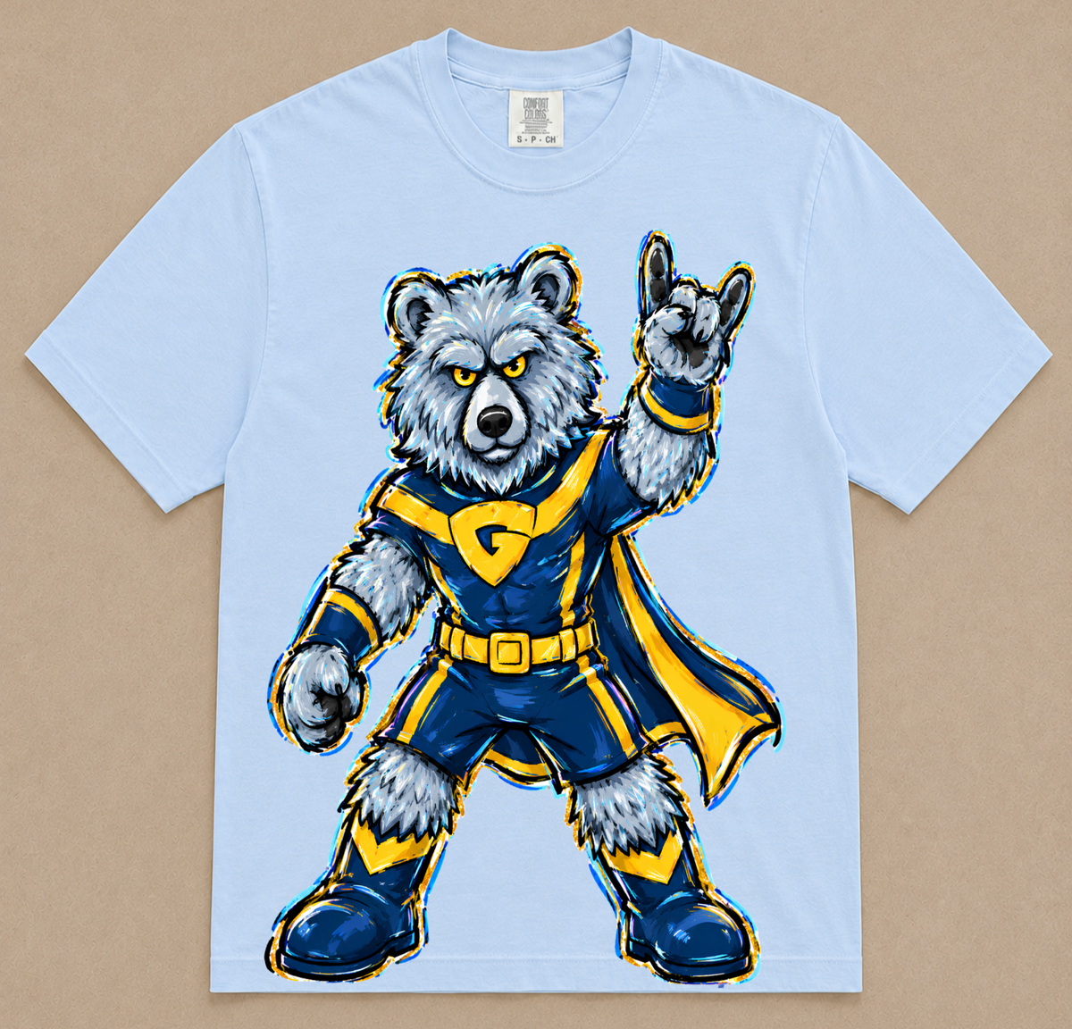 Grizzlies-Comfort Colors Tee/ Youth and Adult Sizes