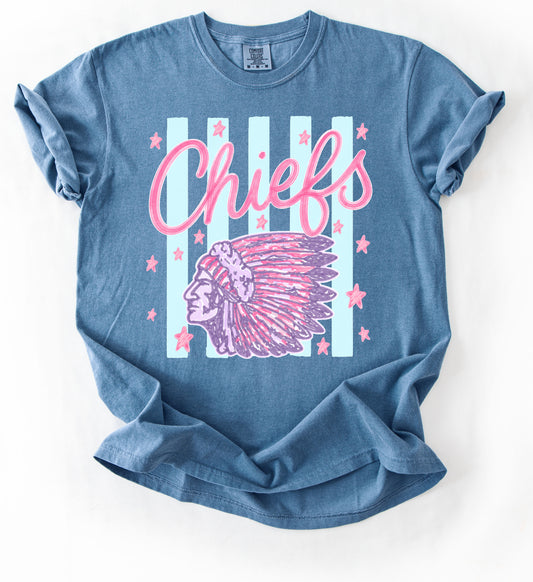 Comfort Colors Pastel Chiefs Mascots Shirt/ Youth and Adult Sizes - Magnolia Heights Chiefs