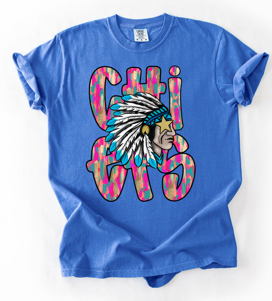 Comfort Colors Pea Ridge Chiefs Mascots Shirt/ Youth and Adult Sizes
