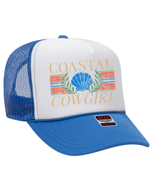Coastal Cowgirl Cap/ Country Western Style Trucker Hat/ Country Music Concert Hat