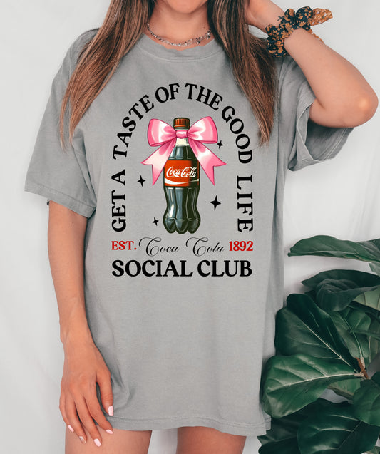 Coca Cola Social Club/ Comfort Colors or Bella Canvas Tee/ Coke Tee