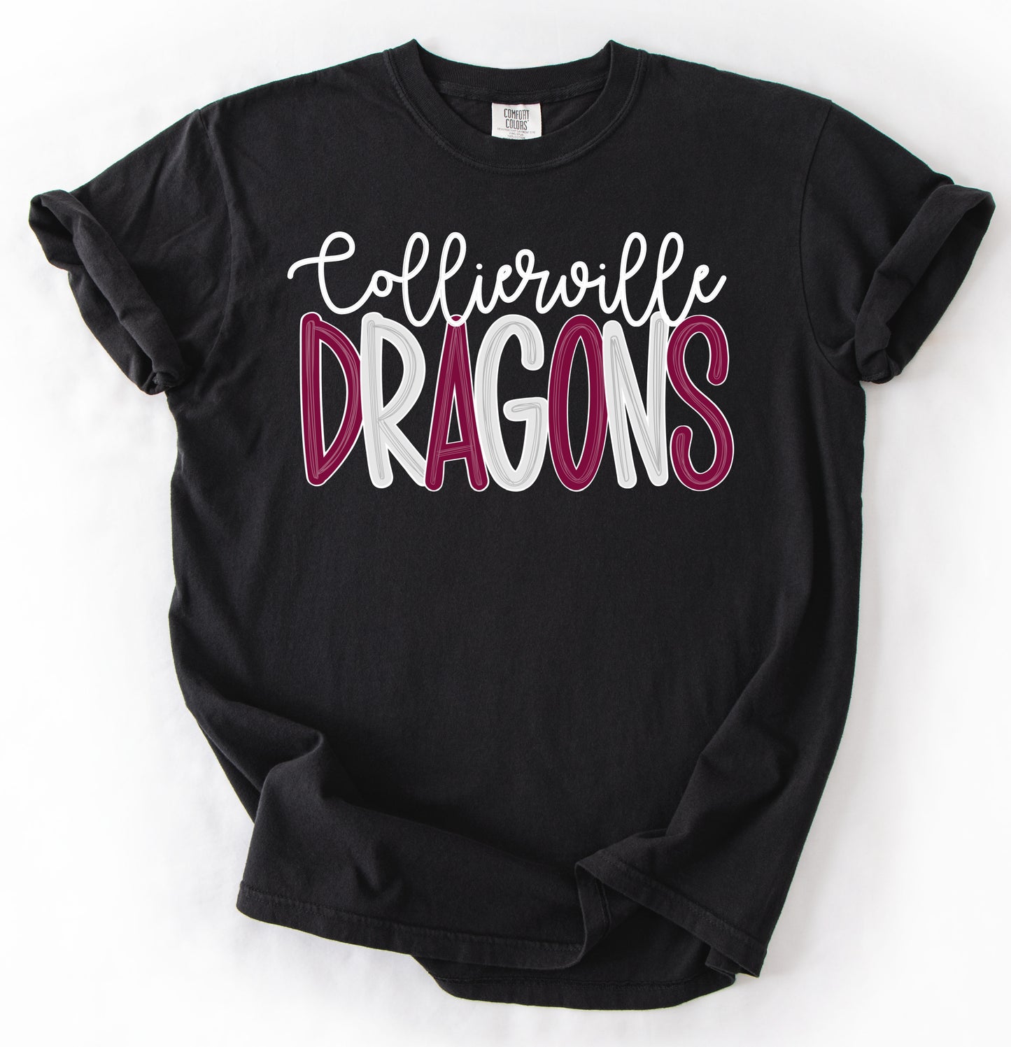 Comfort Colors Collierville Dragons Tee / Youth and Adult Sizes