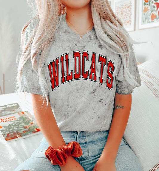 Comfort Colors Color Blast Big League Wildcats Tee/ Adult Sizes