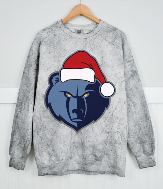 Comfort Colors Color Blast Grizzlies Christmas Sweatshirt