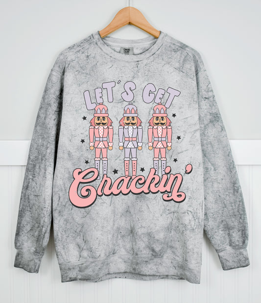 Colors Color Blast Let's Get Crackin' Nutcracker Sweatshirt/ Unisex Funny Christmas Sweatshirt