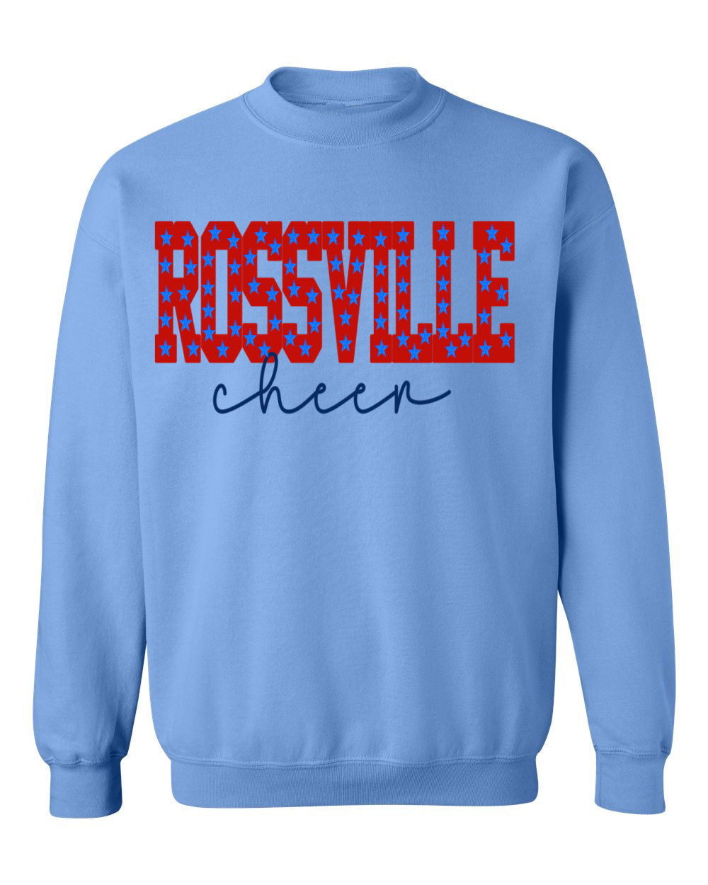 Bella Canvas or Gildan Rossville Cheer Sweatshirt/ Youth and Adult Sizes