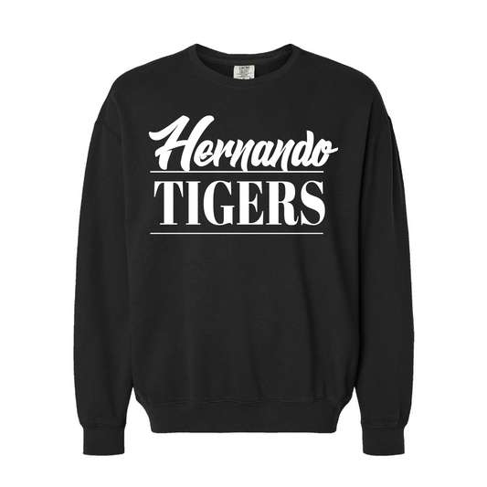 Comfort Colors or Bella Canvas Hernando Tigers Sweatshirt/ DC -Desoto County Schools / Mississippi School Shirt